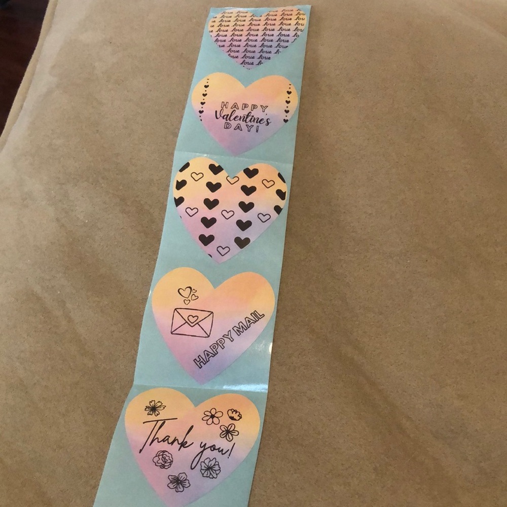 30 Custom Heart-Shaped Sticker Set